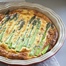 Thumbnail image for Crustless Quiche with Bacon, Gruyere, Fat Whole Asparagus Spears, and Leeks & Roasted Sugarplum Tomatoes